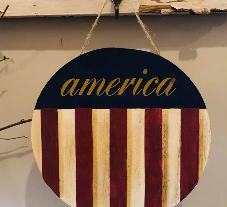 Round America Sign